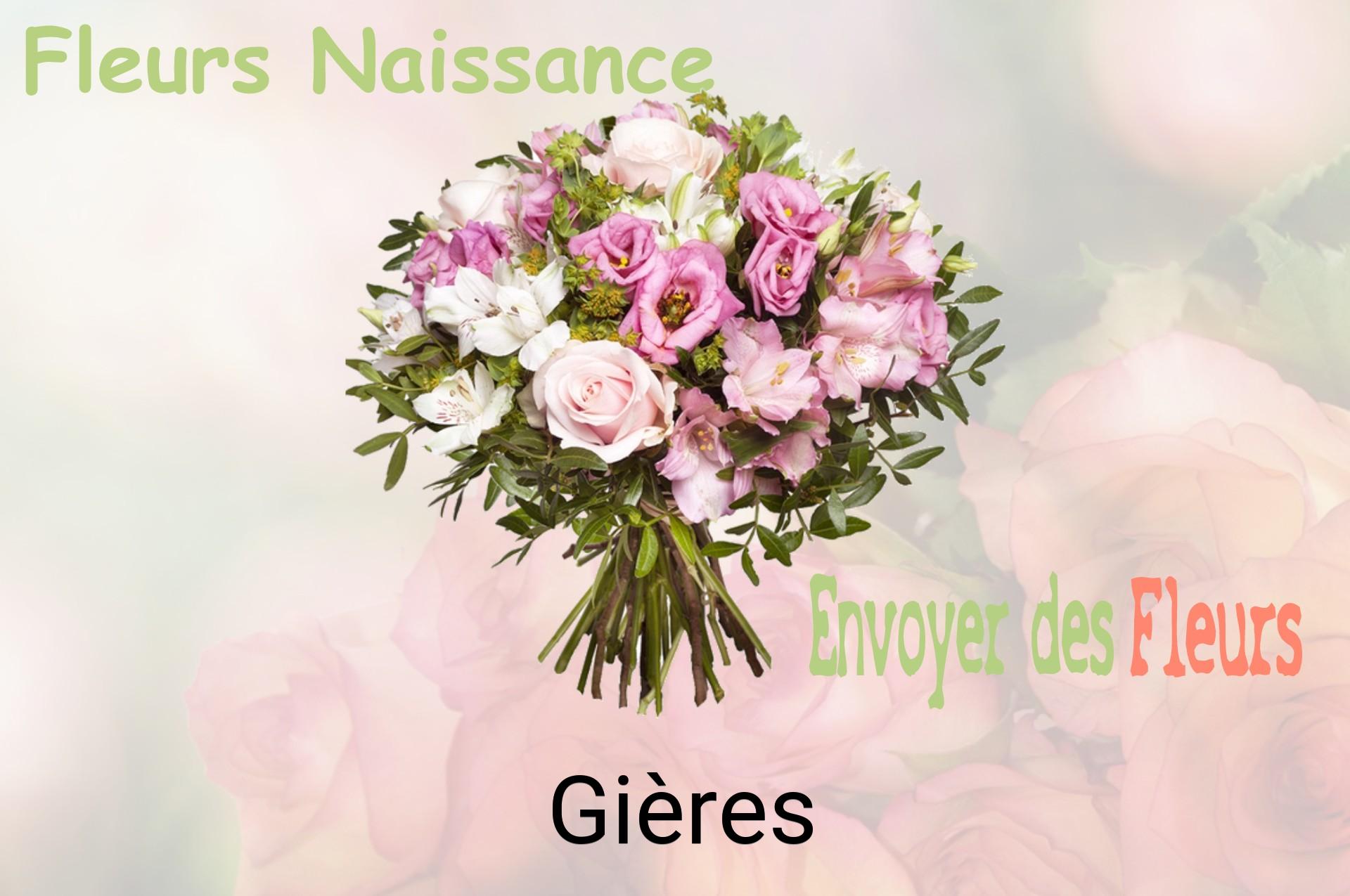 Bouquet de fleurs de naissance livré à Gières