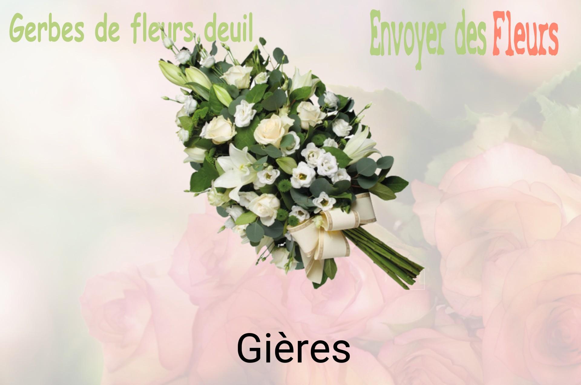 Gerbe de fleurs de deuil livrée à Gières